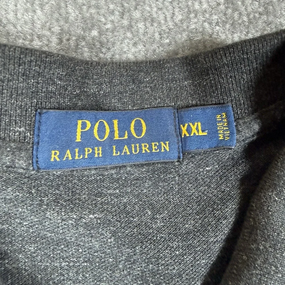 Polo Ralph Lauren Shirt Men's XXL Gray Long Sleeve Preppy Casual Cotton